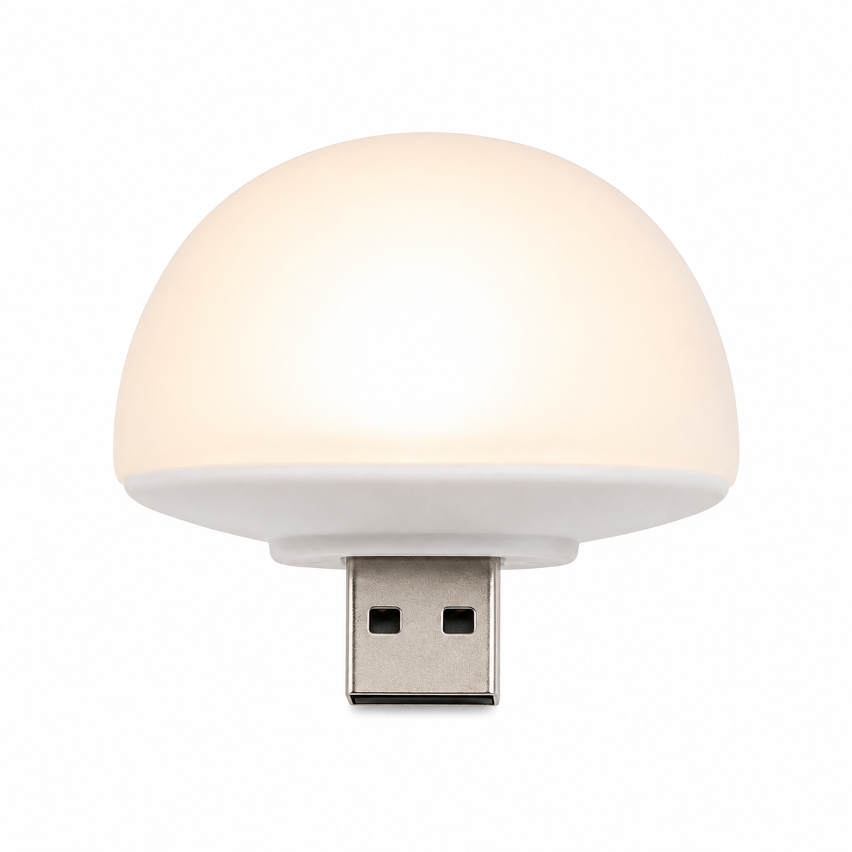 Mini USB mushroom LED light with frosted diffuser