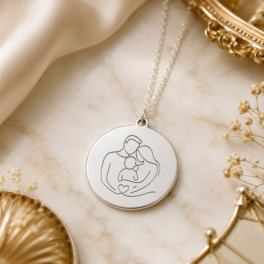 Round stainless steel pendant – 0.6 mm thick, KalinumX