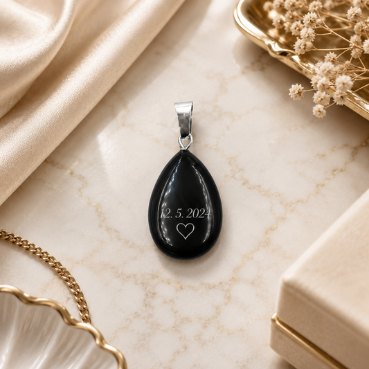 Stone pendant – black, KalinumX
