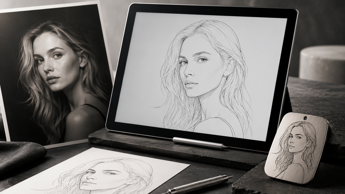 Jak připravit fotografii pro lineart a gravírování