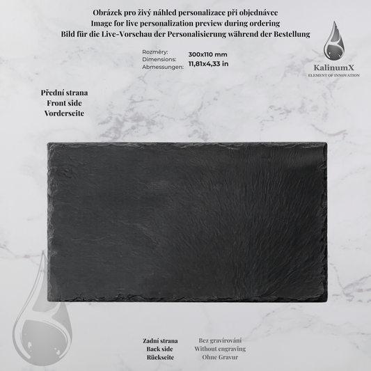 Břidlice 300 × 110 mm – podklad pro personalizaci