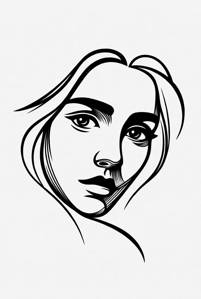 Porträt / Haustier als Lineart