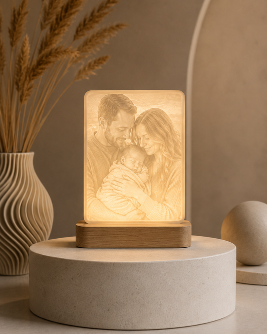 Litofanová lampa z fotografie