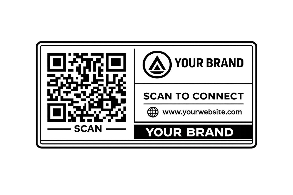 QR kód + logo layout