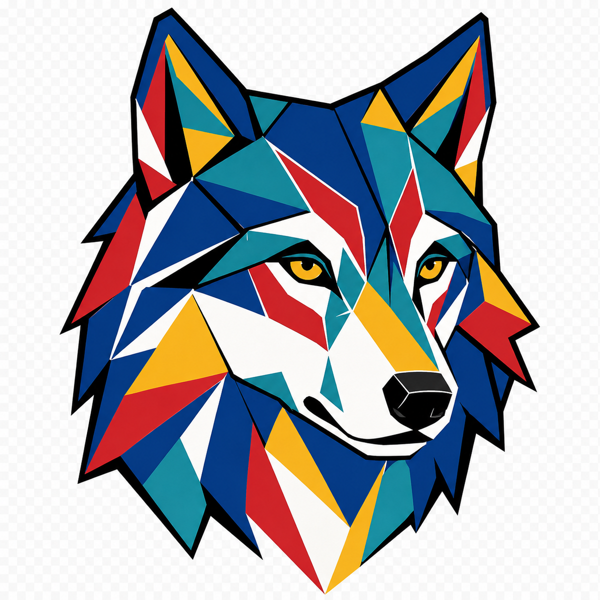 Farbiges geometrisches / Low-Poly-Motiv