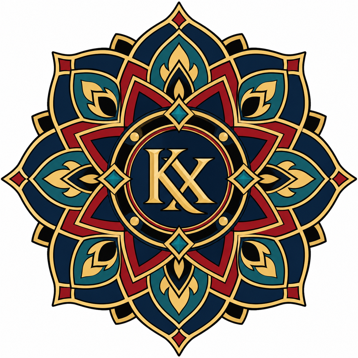 Farbige Mandala / Ornament für Edelstahl