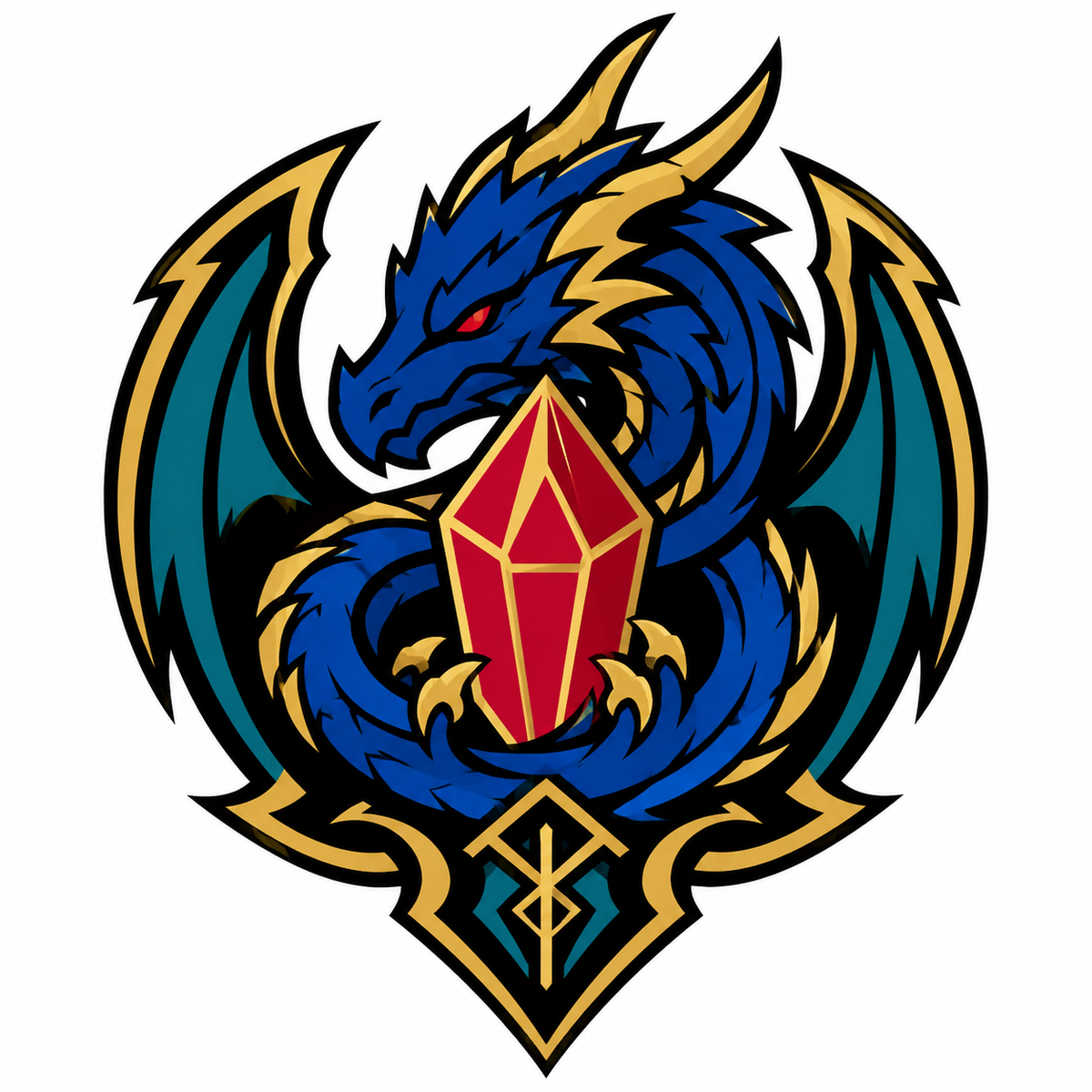 Farbiges Gaming- / Fantasy-Icon für Edelstahl