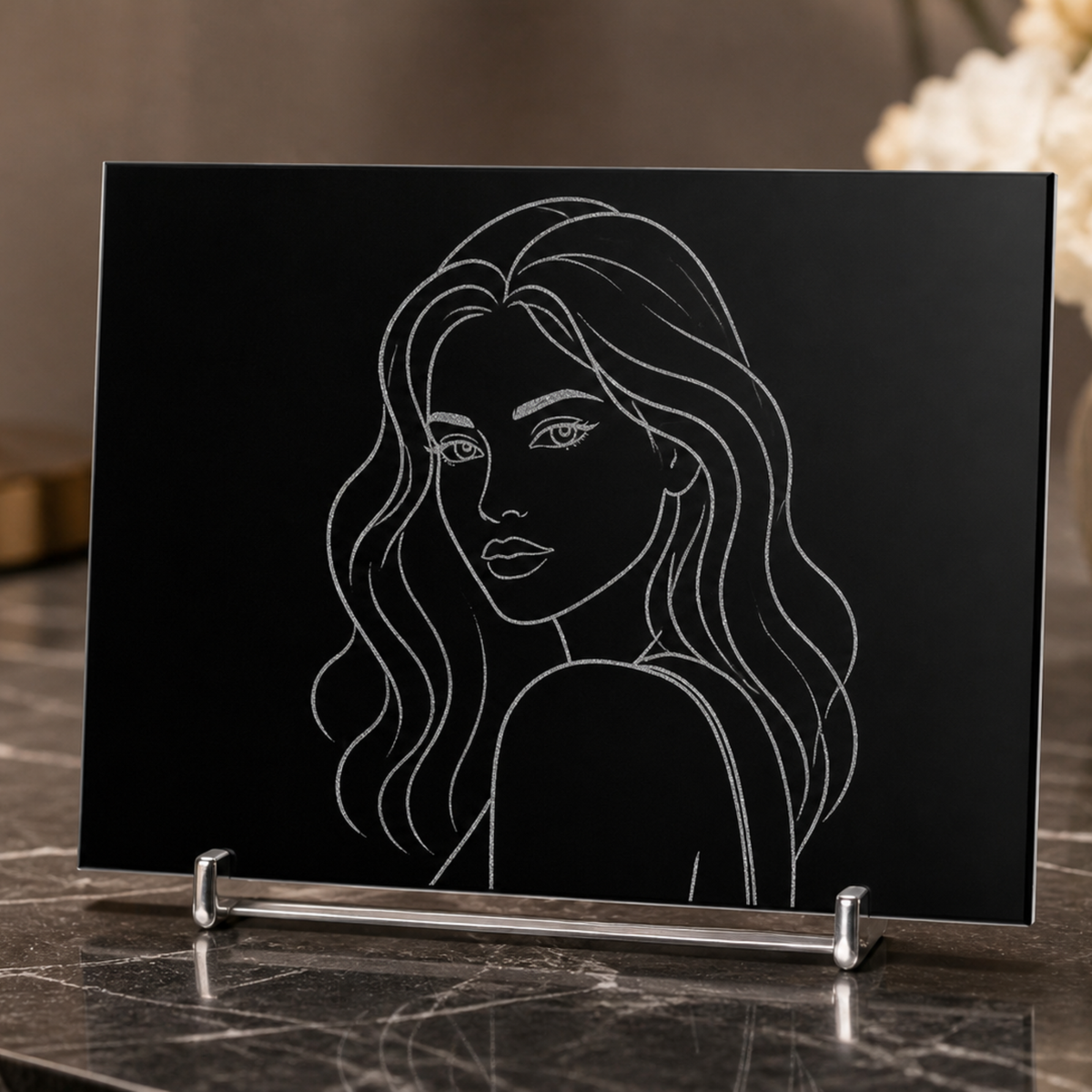 Akrylová destička 150 × 100 × 2 mm – akrylát, s gravírováním