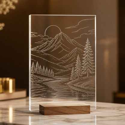 Akrylová destička 150 × 100 × 2 mm – akrylát, transparentní, s gravírováním