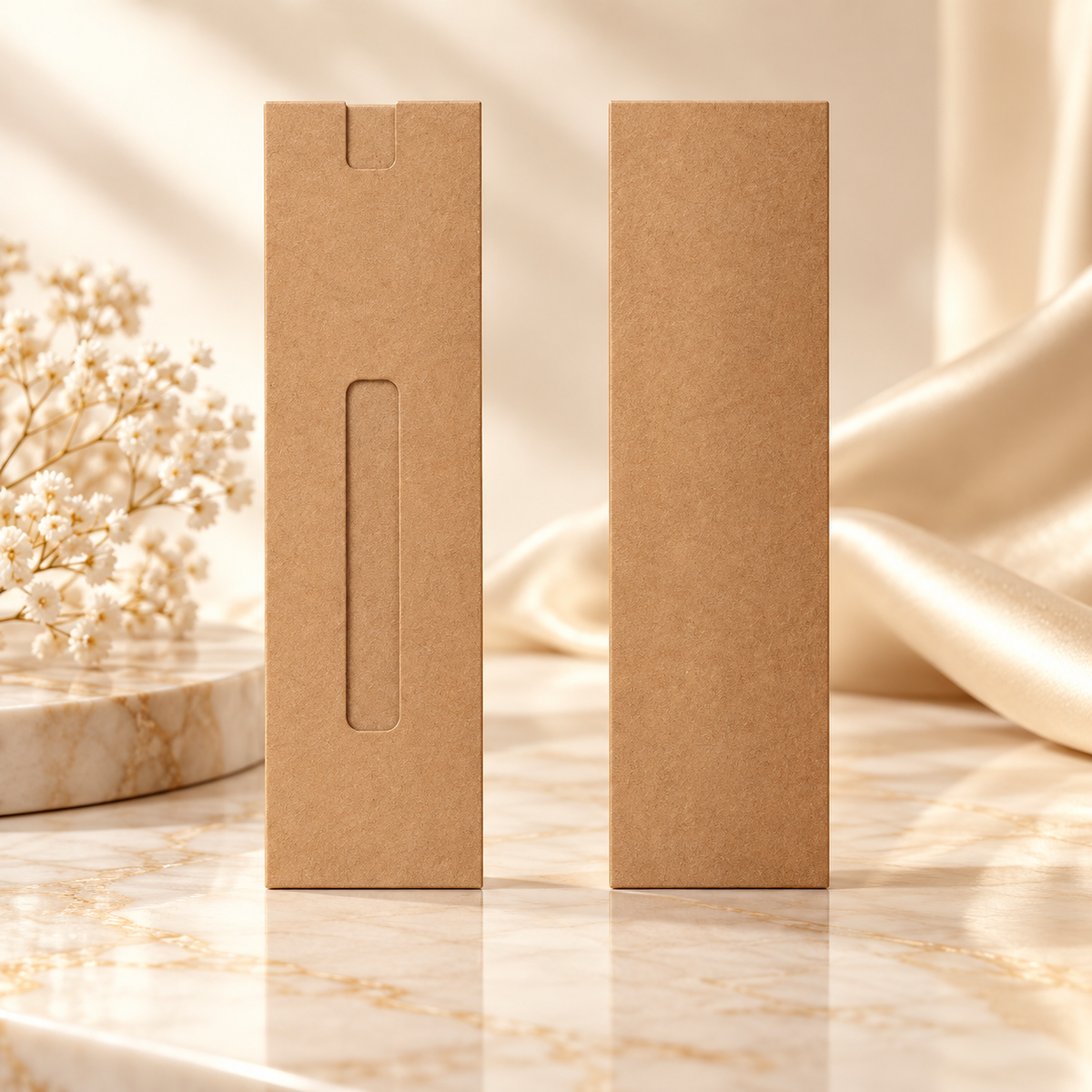 Kraft paper gift sleeve – 40 × 70 mm – natural brown