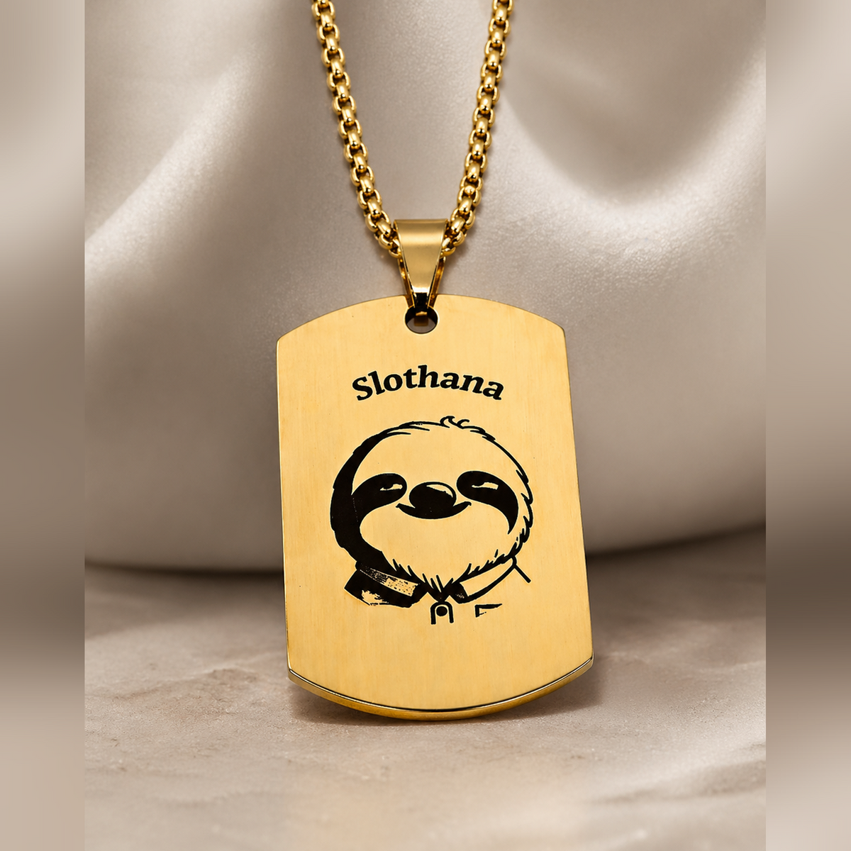 Dog Tag – 50 × 30 × 1.4 mm – stainless steel – silver