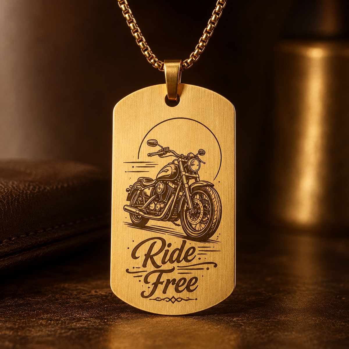 Dog Tag – 50 × 30 × 1.4 mm – stainless steel – silver – with engraving