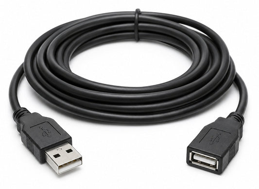 USB-A extension cable male-to-female, 1.5 m – black