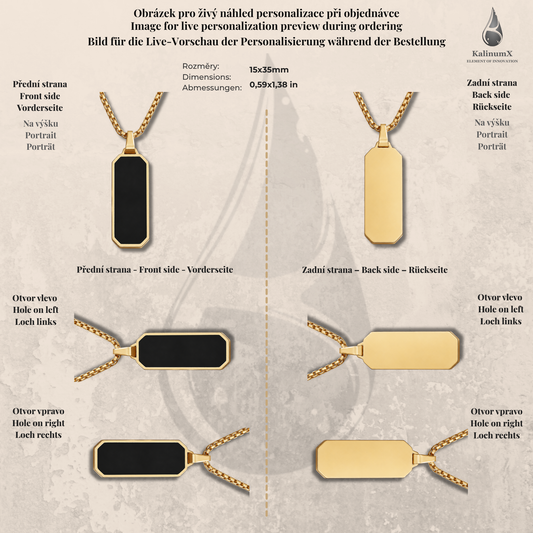 Gold-tone necklace with a dark insert