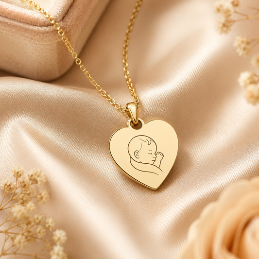 Necklace with 21 mm heart – KalinumX