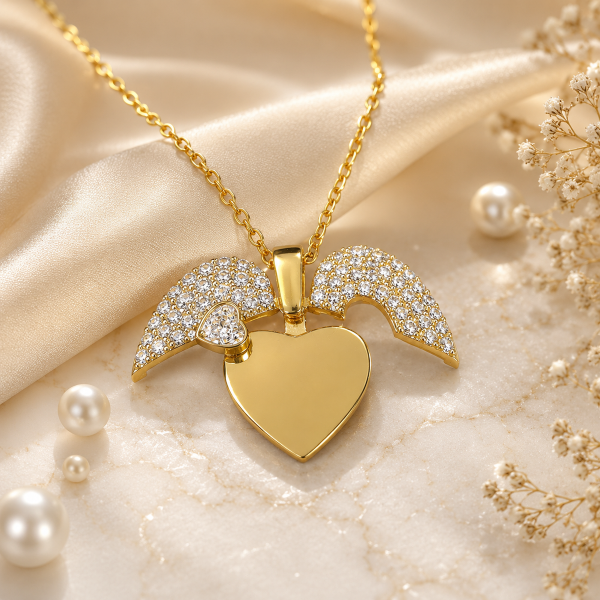 Stainless steel heart necklace, KalinumX
