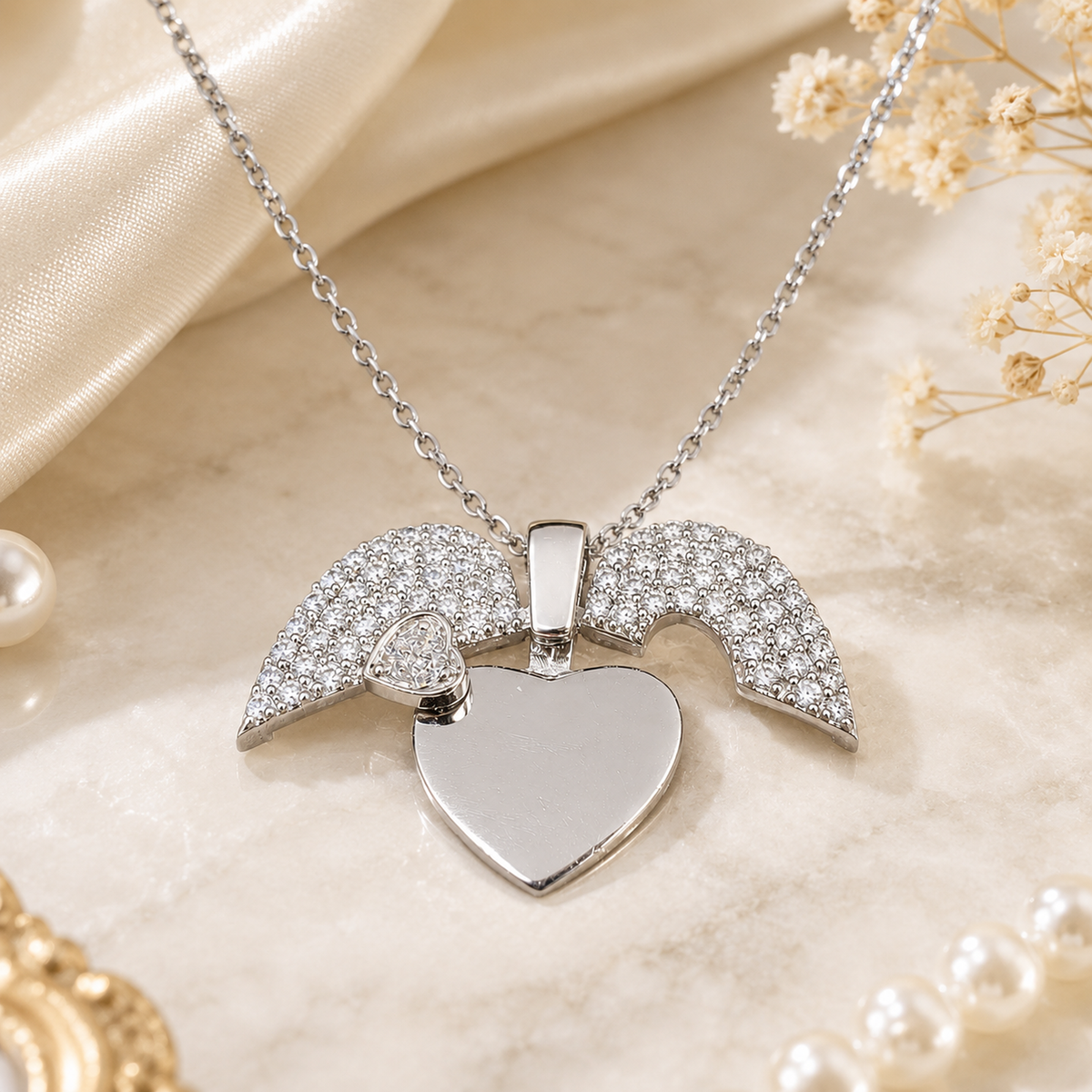 Stainless steel heart necklace, KalinumX