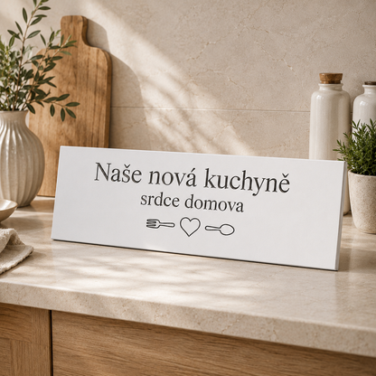 White ceramic tile – 350 × 250 × 8 mm – with engraving
