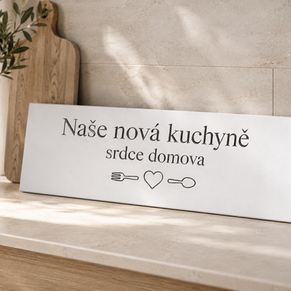 White ceramic tile – 350 × 250 × 8 mm – with engraving