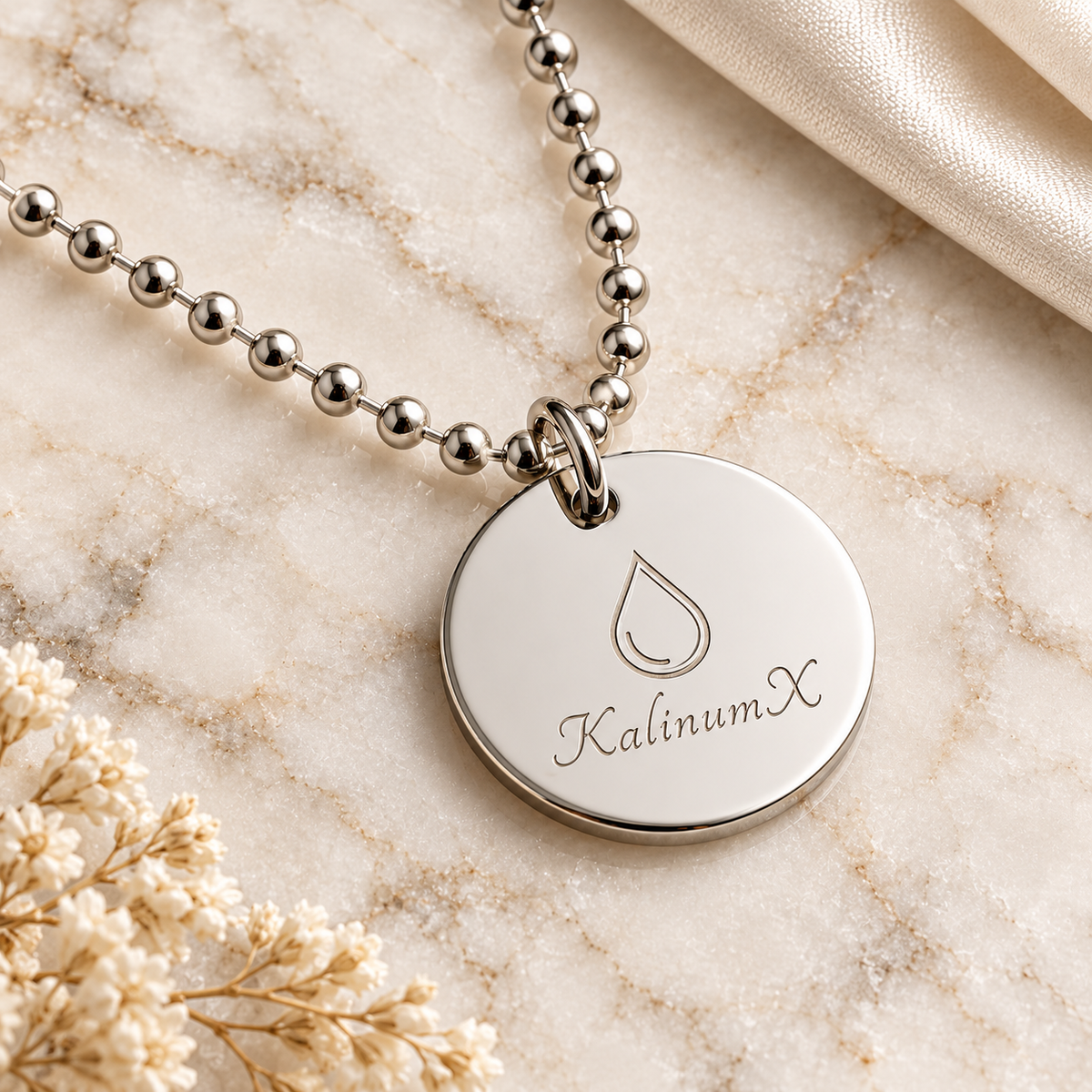 Klíčenka kulatá – nerezová, s gravírováním