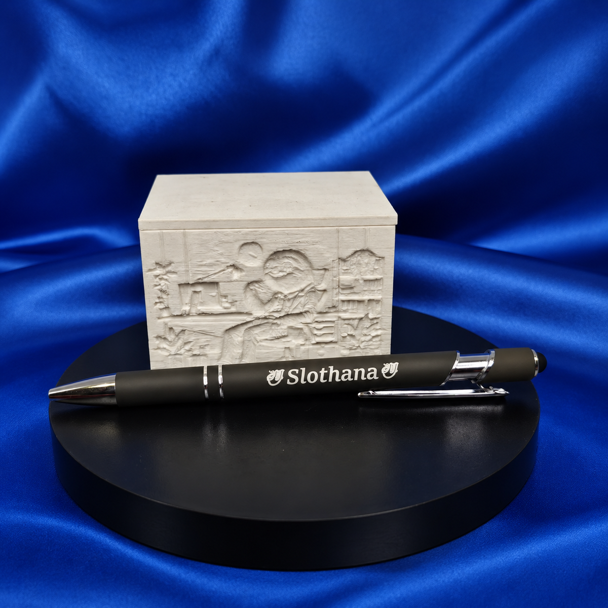 Weiße Slothana-Lithophanlampe – Sloth – 70,5 × 51 × 54 mm – 3D-Druck aus ABS