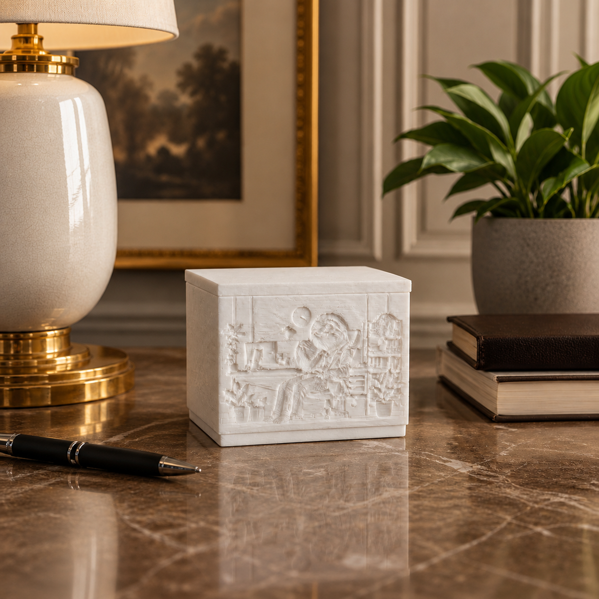 Weiße Slothana-Lithophanlampe – Sloth – 70,5 × 51 × 54 mm – 3D-Druck aus ABS