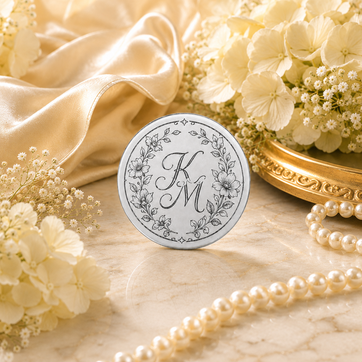 Pamětní mince 30 × 3,3 mm – galvanicky barevný kov, stříbrná, s gravírováním