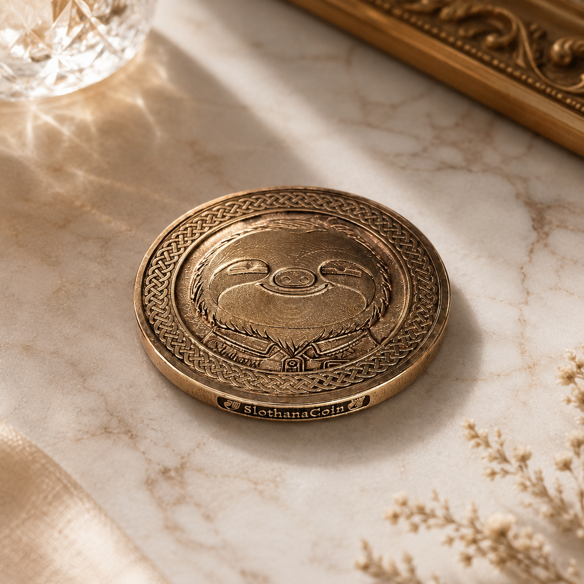 Slothana collector coin – 3xSOL Sloth – bronze