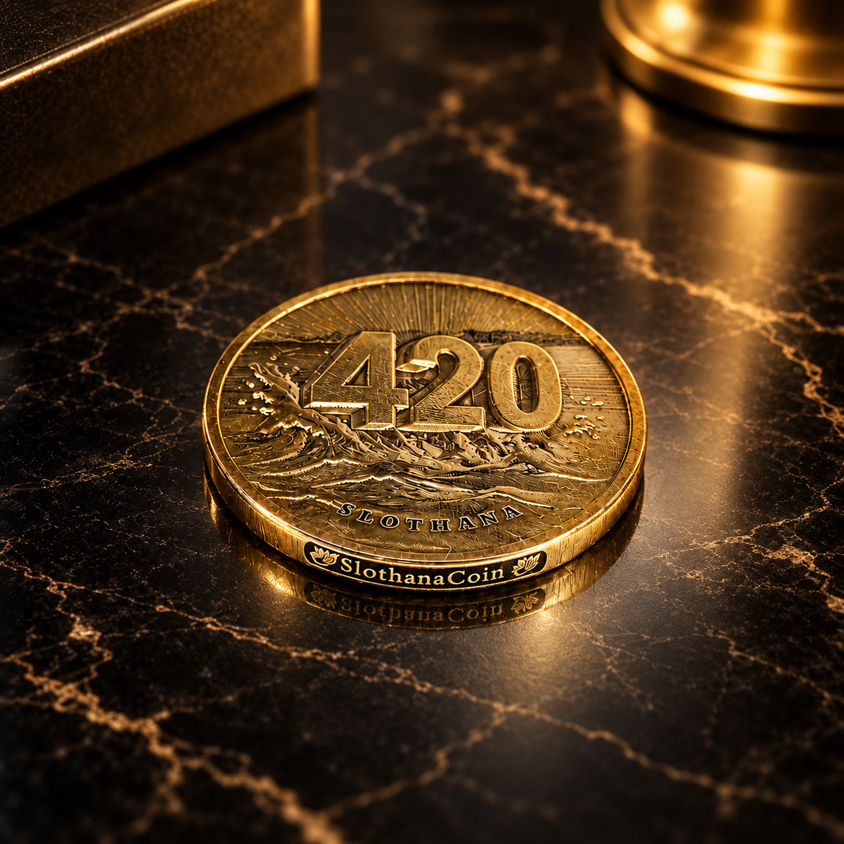 Slothana brass coin – 420