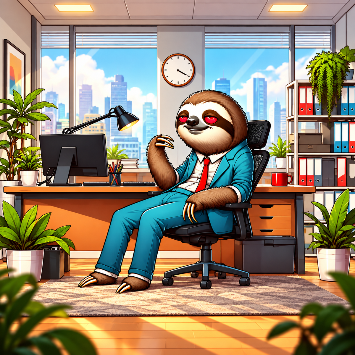 Mince Slothana z mosazi – Office Sloth