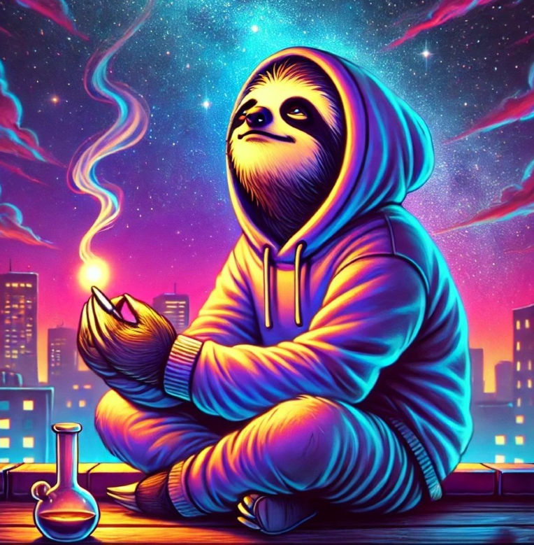 Sběratelská mince Slothana – Rooftop Sloth – mosaz