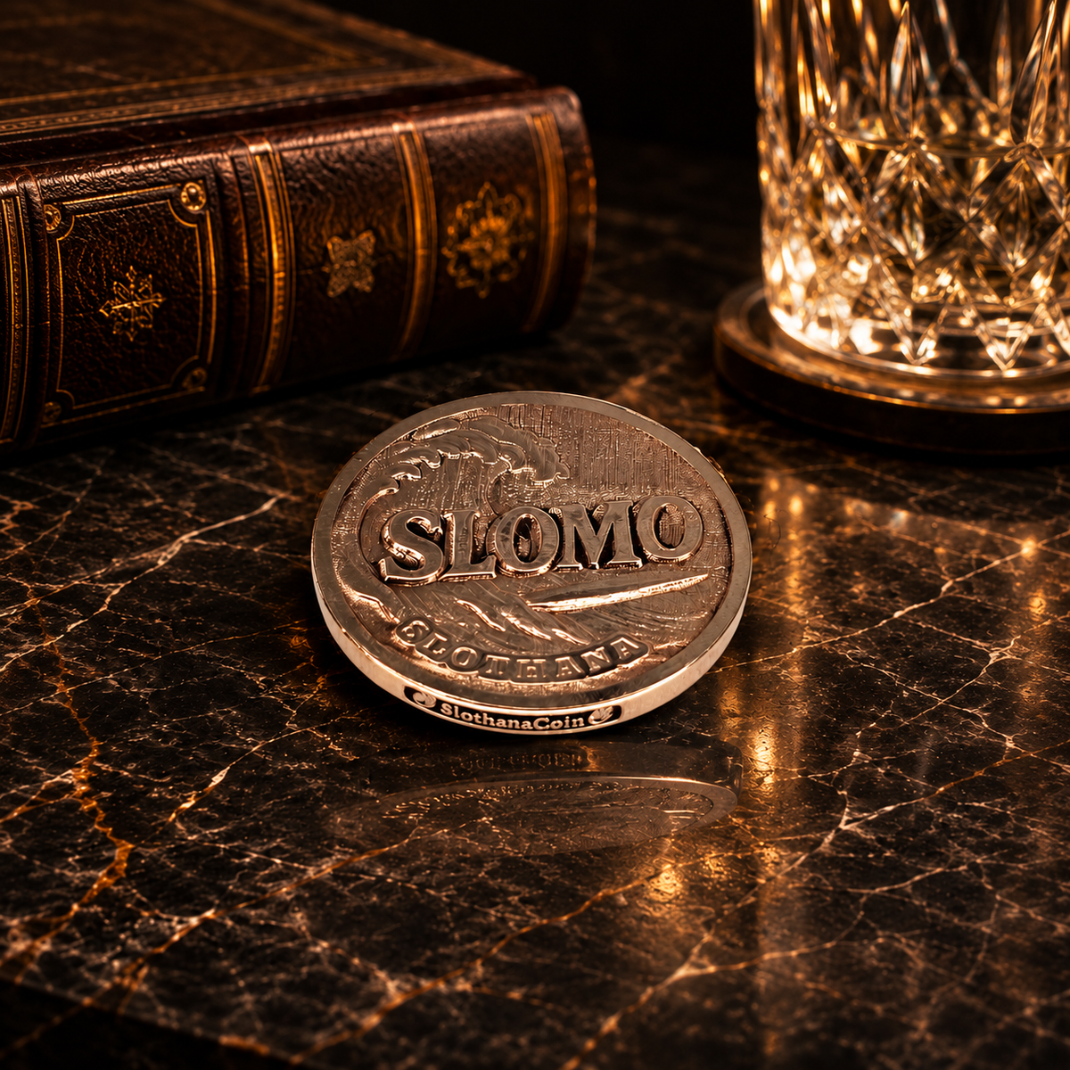 Sběratelská mince Slothana – SLOMO / FOMO – bronz