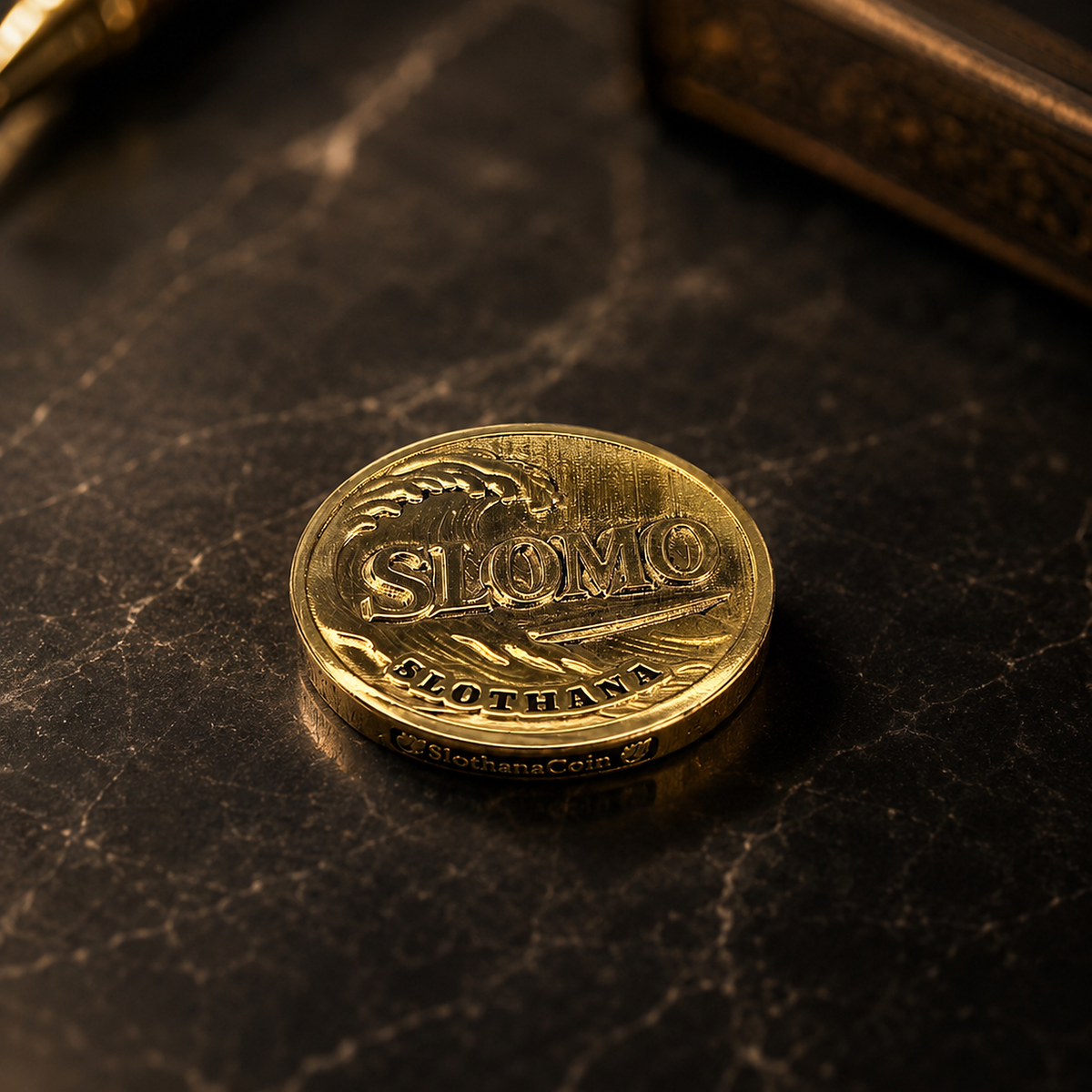 Sběratelská mince Slothana – SLOMO / FOMO – mosaz