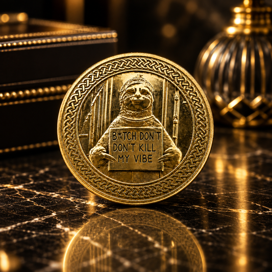 Slothana brass coin – Sloth & B*TCH