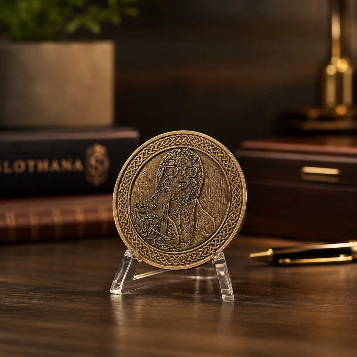 Slothana collector coin – Sloth MIB – bronze
