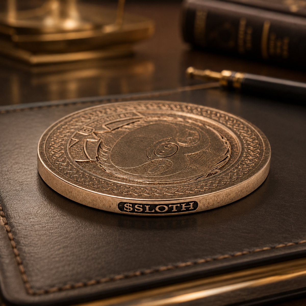 Slothana collector coin – Sloth MIB – bronze