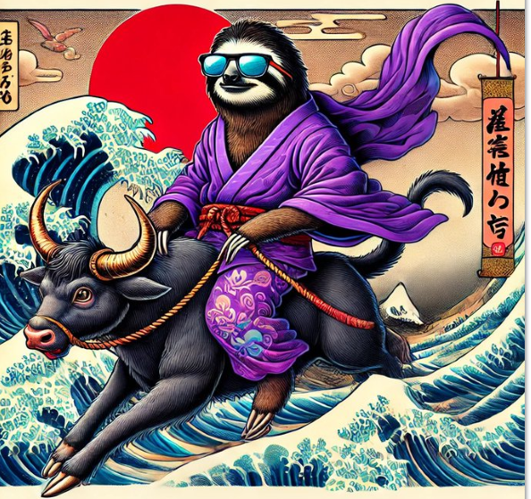 Slothana collector coin – Sloth on the Bull
