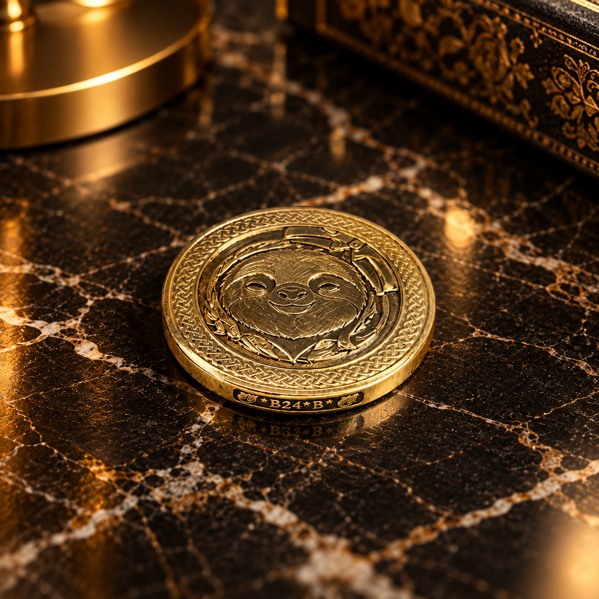 Sběratelská mince Slothana – Sloth Oracle – mosaz