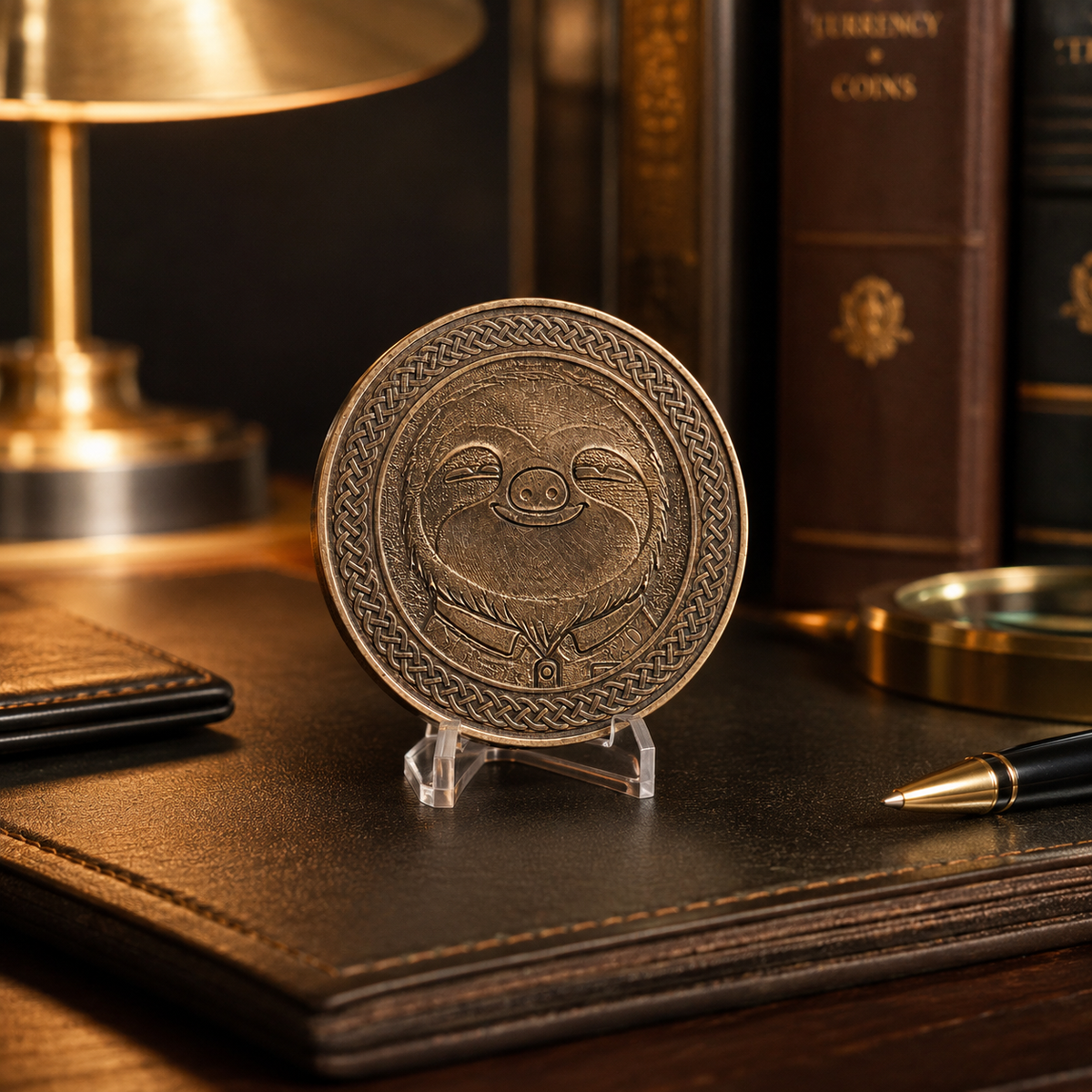 Slothana collector coin – Sloth & the Mirror – bronze