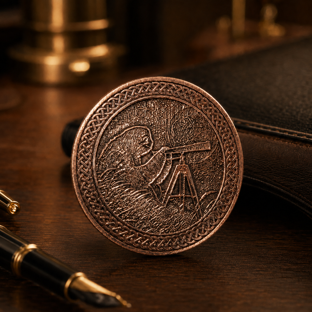 Sběratelská mince Slothana – Telescope Sloth – bronz