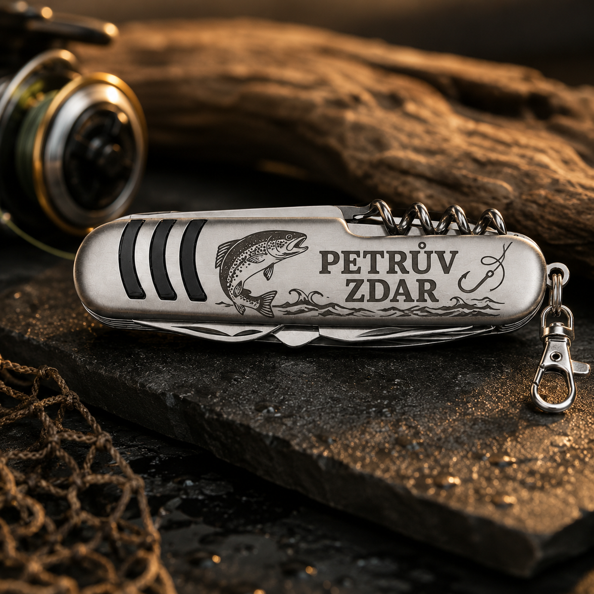Multifunctional stainless steel pocket knife, 93 × 25 mm