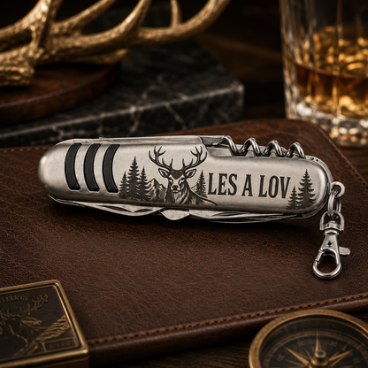 Multifunctional stainless steel pocket knife, 93 × 25 mm