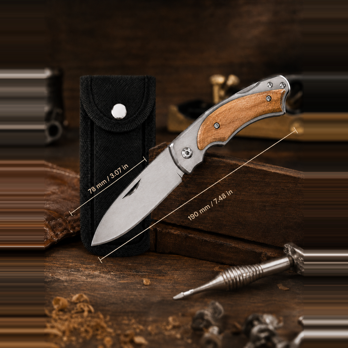 Trekking-Taschenmesser, 130 × 40 mm