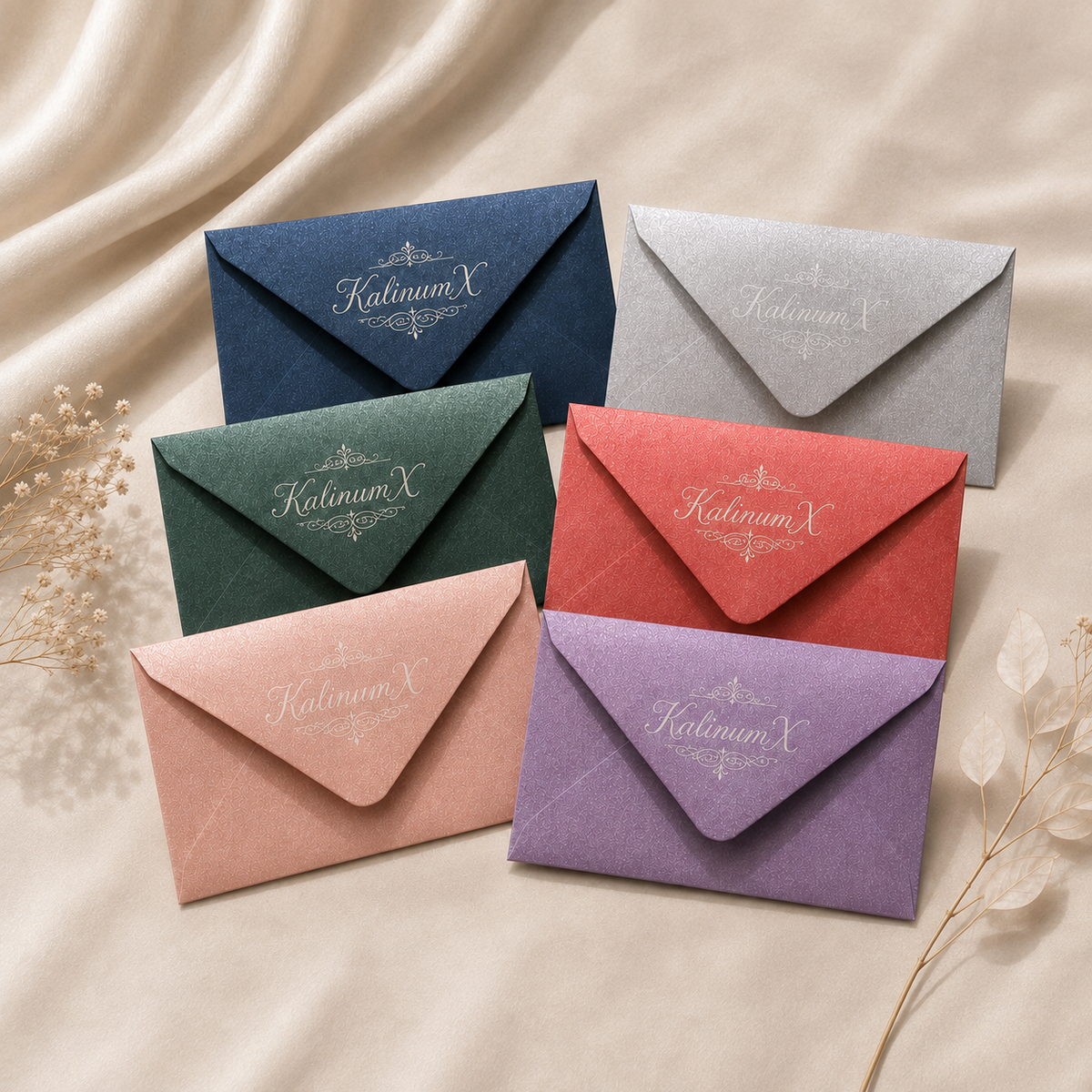 Paper envelope, 160 × 110 mm, with engraving