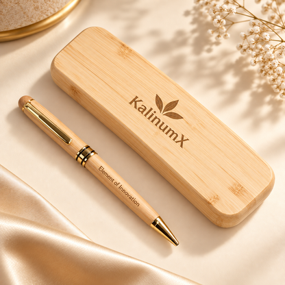 Bamboo pen with case – with engraving