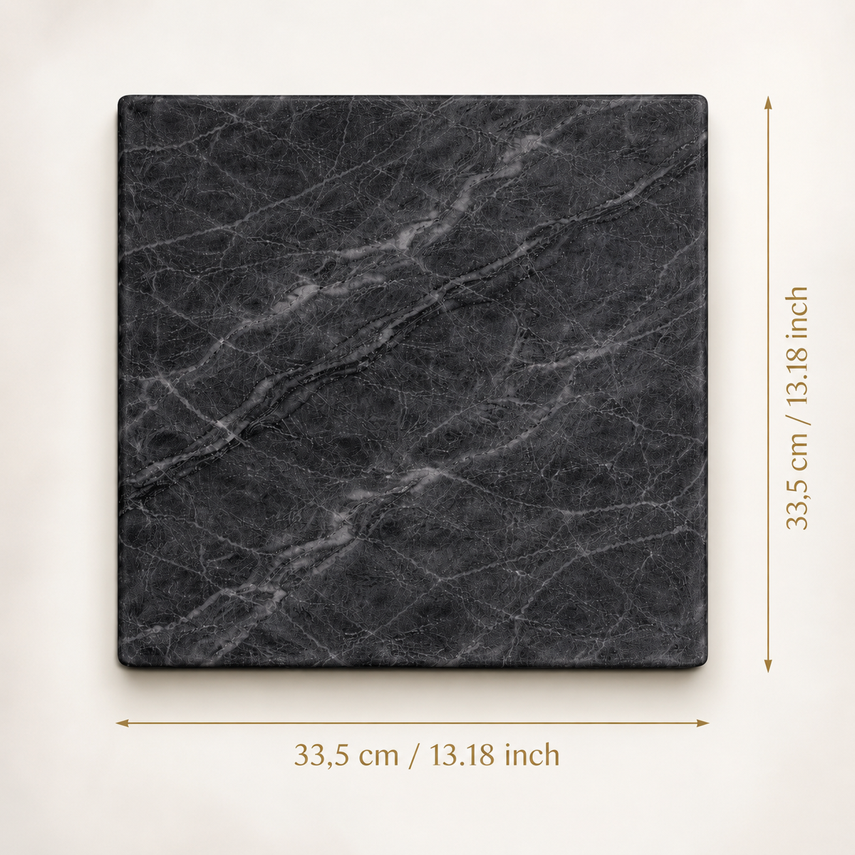 Marmoruntersetzer, 100 × 100 × 10 mm, grau, mit Gravur