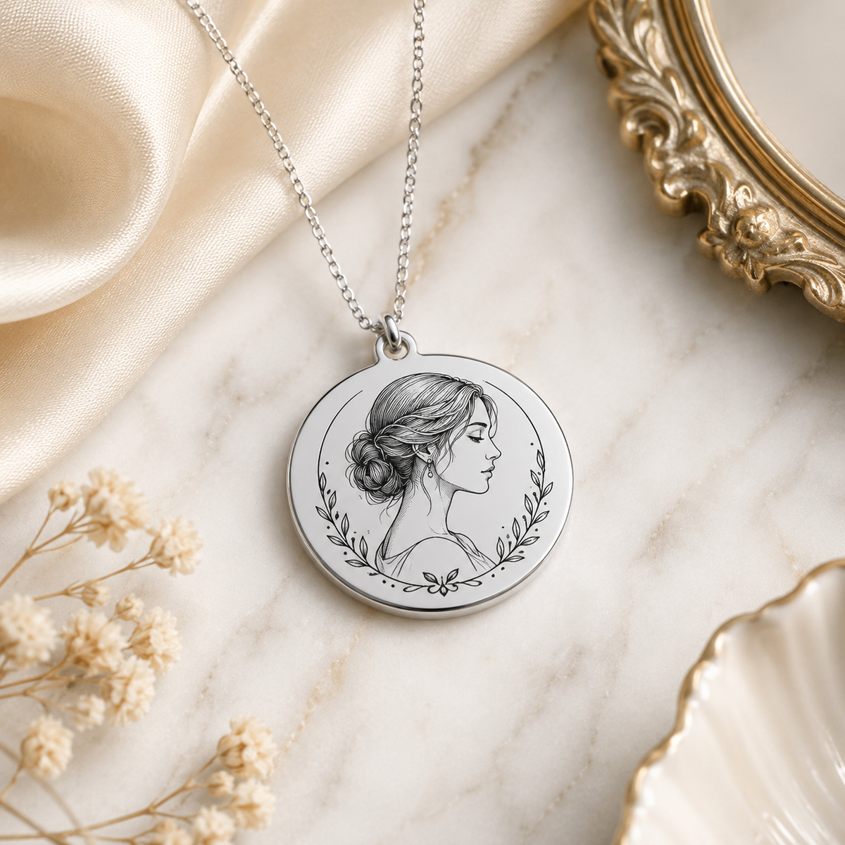 Anhänger aus Edelstahl – rund, 0,6 mm stark, KalinumX