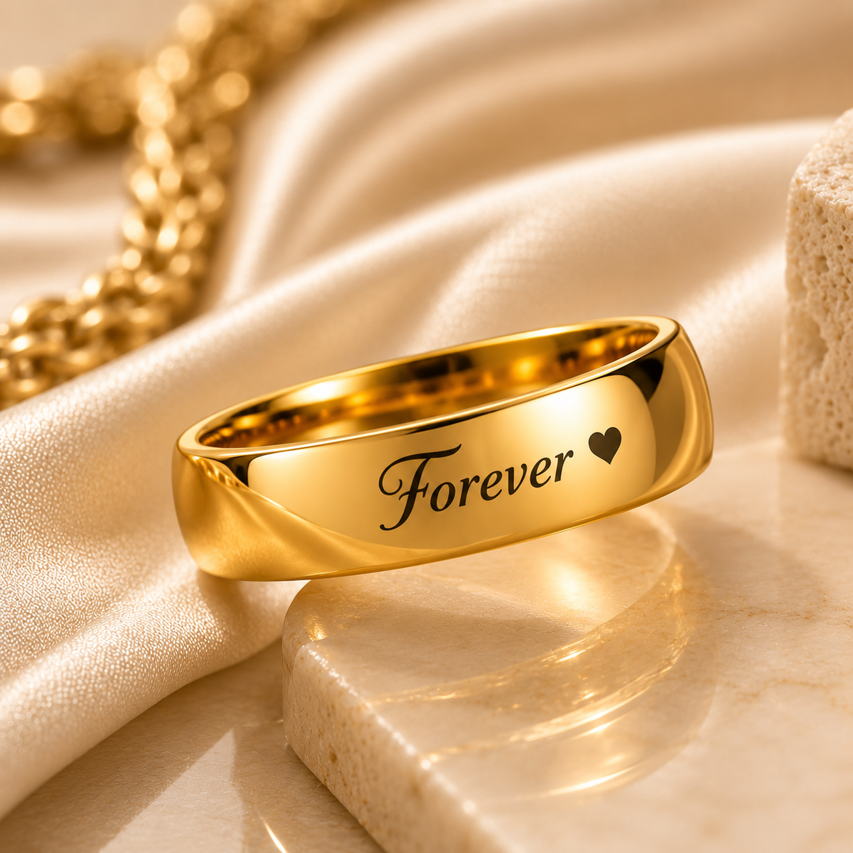 Titanium ring with engraving – 6 mm, KalinumX