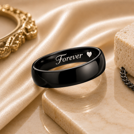 Titanium ring with engraving – 6 mm, KalinumX