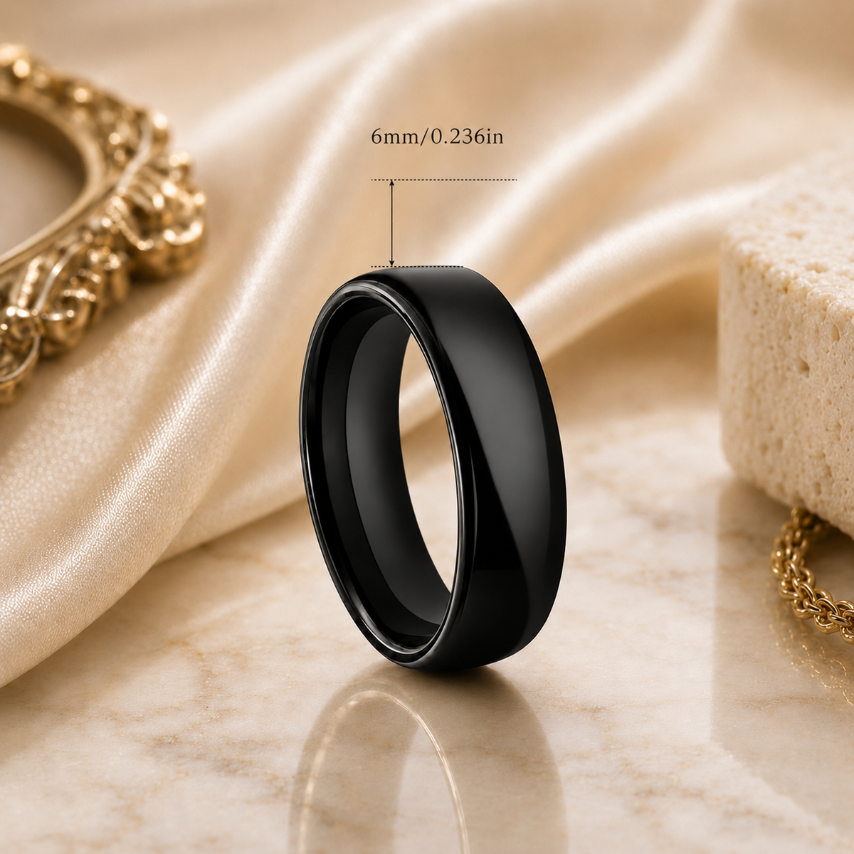 Titanium ring with engraving – 6 mm, KalinumX